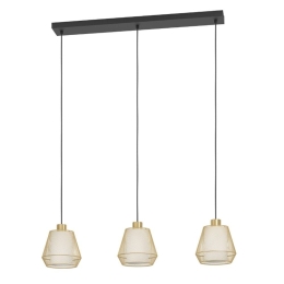 Φωτιστικό Οροφής - Ράγα Ciudadela 900897 88x18x110cm 3xE27 IP20 Black-Gold Eglo