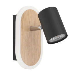 Φωτιστικό Τοίχου - Απλίκα Rimbocchi 901631 18x10x15cm Led Black-Natural Eglo