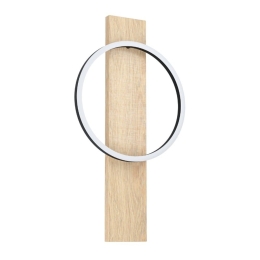 Φωτιστικό Τοίχου - Απλίκα Boyal 901715 30x7,5x56cm Led Natural-Black Eglo