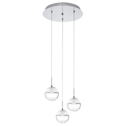 Φωτιστικό Οροφής Led Montefio 1 93709 White Eglo Μέταλλο,Γυαλί