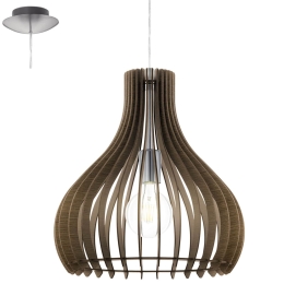 Φωτιστικό Οροφής Tindori 96259 Brown Eglo Μέταλλο,Ξύλο