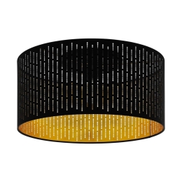 Φωτιστικό Οροφής Πλαφονιέρα Varillas 98311 Black-Gold Eglo Μέταλλο,Ύφασμα