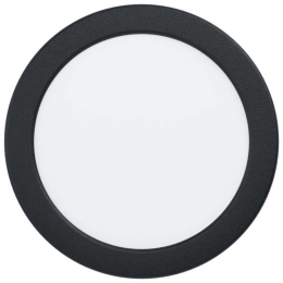 Φωτιστικό Οροφής - Σποτ 99212 Fueva Led Ø166 3000K Black Eglo Μέταλλο,Πλαστικό