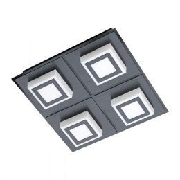 Φωτιστικό Οροφής-Πλαφονιέρα Led Masiano 1 99364 3000K Black Eglo Αλουμίνιο, Πλαστικό