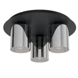 Φωτιστικό Οροφής - Πλαφονιέρα Gorosiba 99631 45x17,5cm 3xE27 Black-Silver Eglo