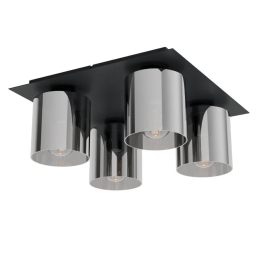 Φωτιστικό Οροφής - Πλαφονιέρα Gorosiba 99632 38x38x17cm 4xE27 Black-Silver Eglo