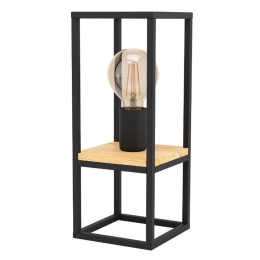 Φωτιστικό Επιτραπέζιο Libertad 99797 14x14x35cm 1xE27 Black-Natural Eglo
