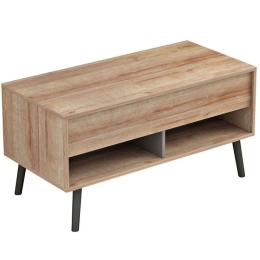 Τραπέζι Σαλονιού Skyfi 230-000023 100x60x45cm Natural-Anthracite