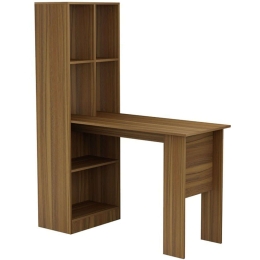 Γραφείο Με Βιβλιοθήκη Acumen 230-000026 120x50x150cm Walnut