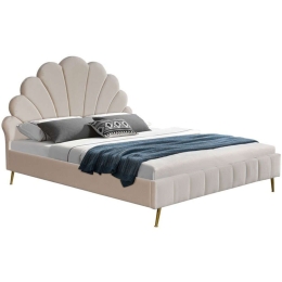 Κρεβάτι Felas (Για Στρώμα 160x200cm) 234-000017 212x177x143cm Beige-Gold Διπλό