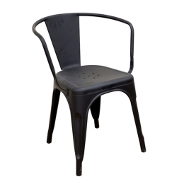 Πολυθρόνα Μεταλλικη Texas 24.0035 52x52x44-71cm Black Mat Zita Plus