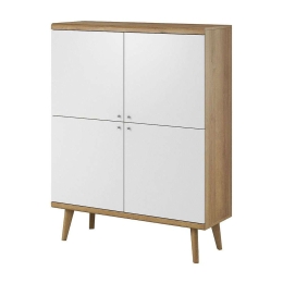 Ντουλάπι 24101-PR Λευκό+Riviera 107x134x40cm Μελαμίνη