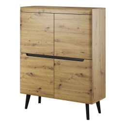 Ντουλάπι 24105-NR-ART Artisan+Μαύρο 107x134x40cm Melamine