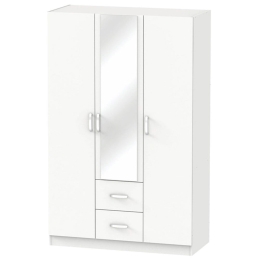 Ντουλάπα Tρίφυλλη Dillion 120x52x190cm White Τρίφυλλη