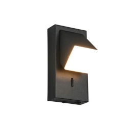 Φωτιστικό Τοίχου - Απλίκα Raglan 248570132 7x15cm 1xSMD 3,8W 400lm 3000K Black Trio Lighting