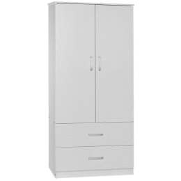 Ντουλάπα Δίφυλλη Zelia 79x42x180cm White Δίφυλλη