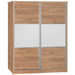 Ντουλάπα Δίφυλλη Chase 152,5x56,5x185cm Oak Δίφυλλη