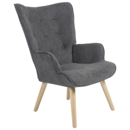 Πολυθρόνα - Μπερζέρα Fluffy 255-000003 75x69x96cm Natural-Anthracite