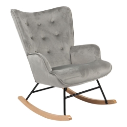 Πολυθρόνα - Μπερζέρα Κουνιστή Georgia 255-000029 75x71x95cm Grey-Natural