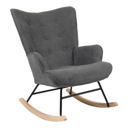 Πολυθρόνα - Μπερζέρα Κουνιστή Georgia 255-000031 75x71x95cm Dark Grey-Natural