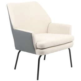 Πολυθρόνα Kieran 255-000042 77x69x82,5cm Beige-Grey