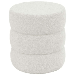 Σκαμπό Kioto Μπουκλέ 257-000020 Φ40x40cm White