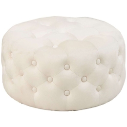 Σκαμπό Ferdia 257-000022 Φ59x28,5cm Cream