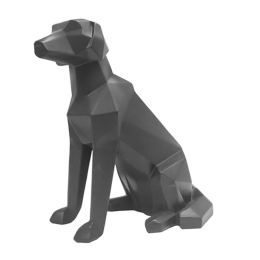 Διακοσμητικό Αγαλματίδιο PT3495BK Origami Dog Sitting Black Present Time Πολυρεσίνη