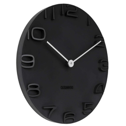 Ρολόι Τοίχου On The Edge KA5311BK Φ42cm Black Karlsson Μέταλλο, Δέρμα