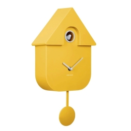 Ρολόι Τοίχου KA5768BY Modern Cuckoo Bright Yellow Karlsson Πλαστικό