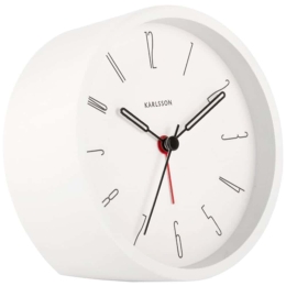 Ρολόι Επιτραπέζιο - Ξυπνητήρι Belle Numbers KA5915WH 11x5x11cm White Karlsson Μέταλλο