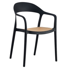 Πολυθρόνα Ember262-000006 52.5x56.5x81cm Beige-Black