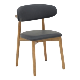 Καρέκλα Ubene 46x58x79cm Black-Walnut