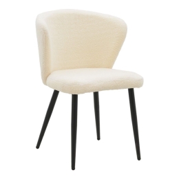 Καρέκλα Mattia 264-000023 55x53x80cm White-Black
