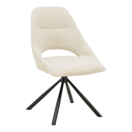 Καρέκλα Περιστρεφόμενη Luciano 264-000024 52x58x86cm Cream-Black