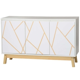 Μπουφές Aria 265-000003 120x35x67cm Natural-White Μελαμίνη