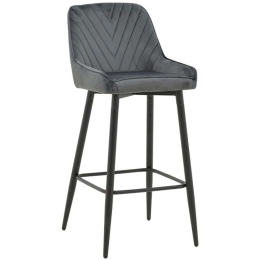 Σκαμπό Μπαρ Deppy 273-000008 43x54x102cm Anthracite-Black
