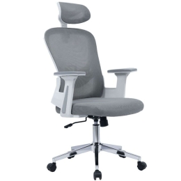 Καρέκλα Γραφείου Διευθυντή Ignatius 275-000005 62x63x110/120cm Light Grey
