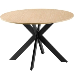 Τραπέζι Jeston 278-000012 Φ120x75cm Sonoma-Black Mdf,Μέταλλο