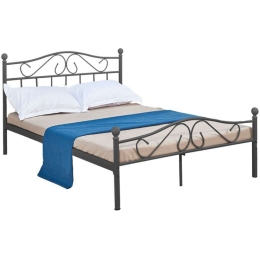 Κρεβάτι Yorick (Για Στρώμα 140x190cm) 285-000014 190x140x99cm Black Ημίδιπλο