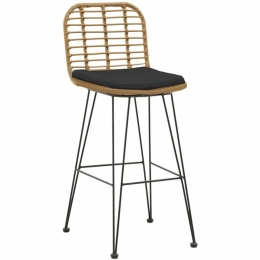 Σκαμπό Μπαρ Naoki 286-000001 46x56x110cm Natural-Black