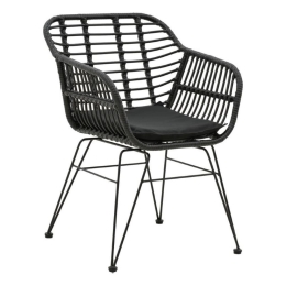 Πολυθρόνα Naoki 286-000006 55x58x79cm Black