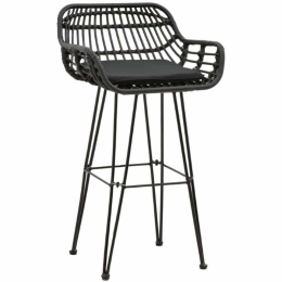 Σκαμπό Μπαρ Naoki 286-000007 52x50x90cm Black