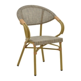 Πολυθρόνα Isaia 289-000003 57x57x83cm Natural-Grey