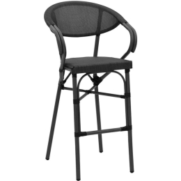 Σκαμπό Μπαρ Efolian 289-000008 58x58x113cm Black