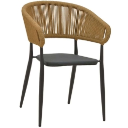 Πολυθρόνα Raven 291-000003 57x62x78cm Anthracite-Natural