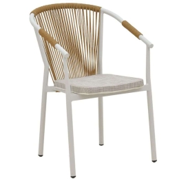 Πολυθρόνα Convince 291-000010 56x63x82cm White-Natural