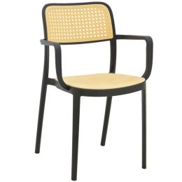 Πολυθρόνα Westley 292-000004 58x47x81cm Natural-Black