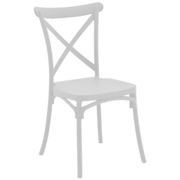 Καρέκλα Crossie 292-000007 51x48x90cm White Πολυπροπυλένιο