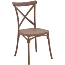 Καρέκλα Crossie 292-000009 51x48x90cm Moca Πολυπροπυλένιο